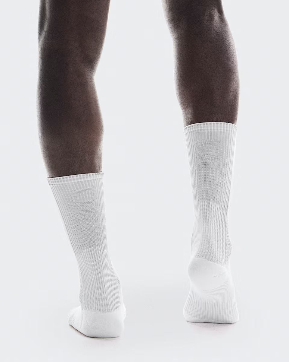 On Performance Run Sock High - White / Glacier