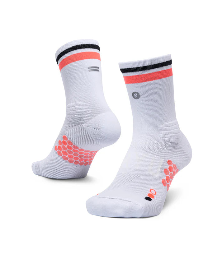 SHYU Racing Socks Crew - White / Scarlet / Black