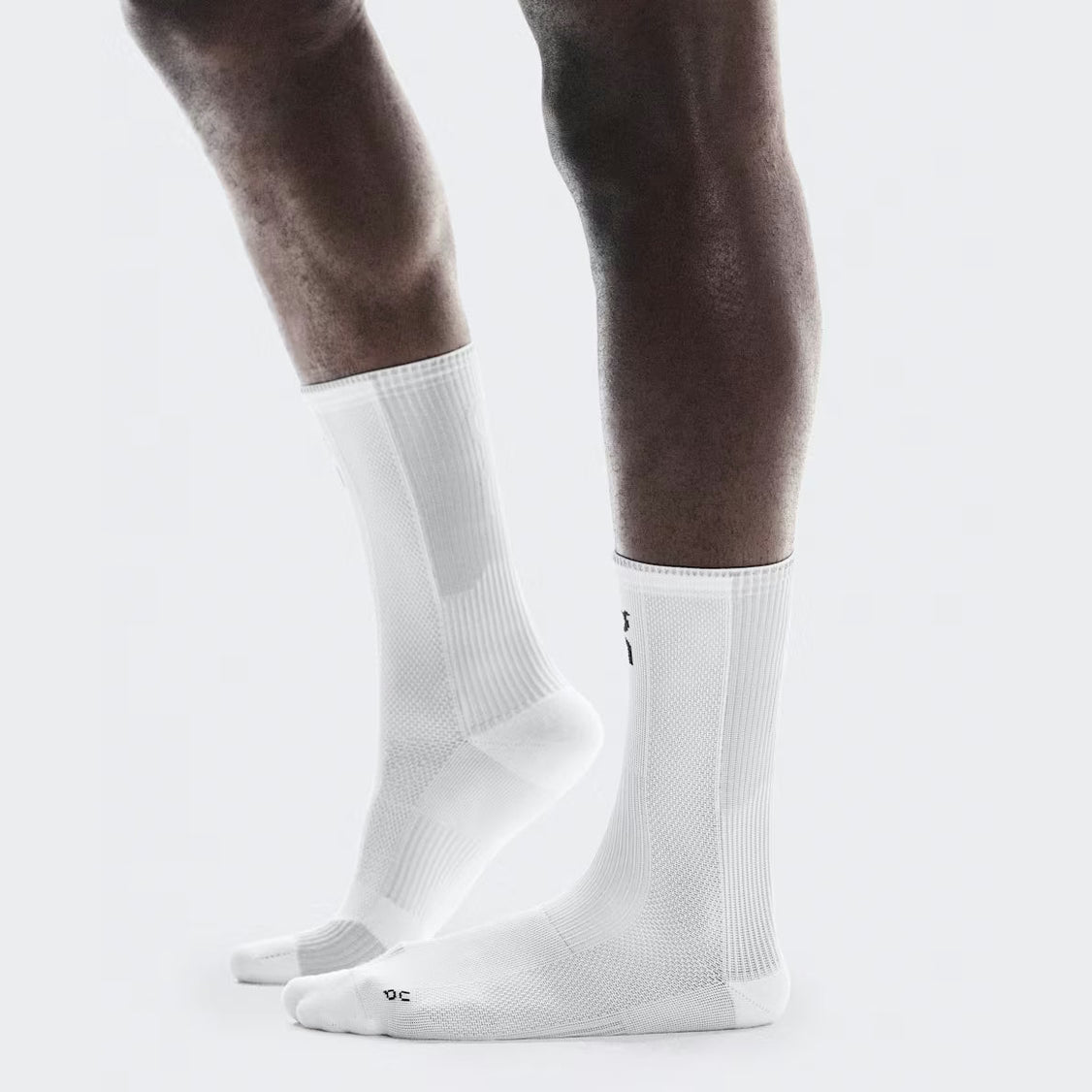On Performance Run Sock High - White / Glacier