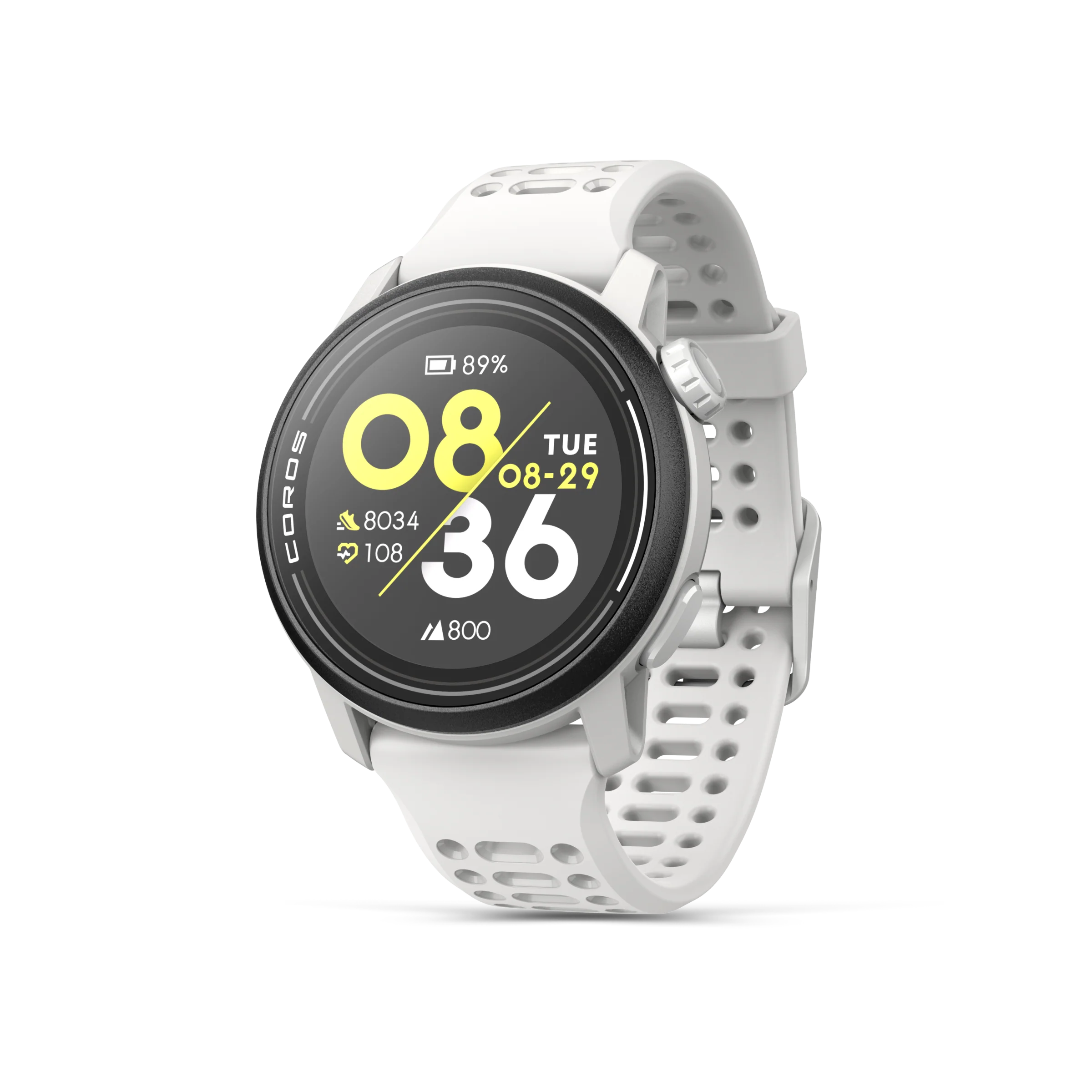Coros Pace 3 GPS Sportswatch - White / Silicone Band