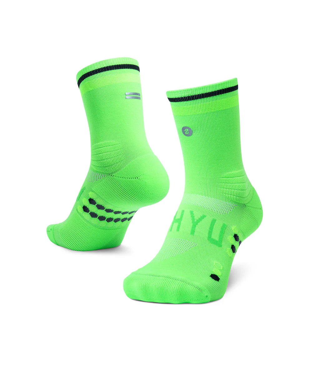 SHYU Racing Socks Crew - Acid / Green / Black