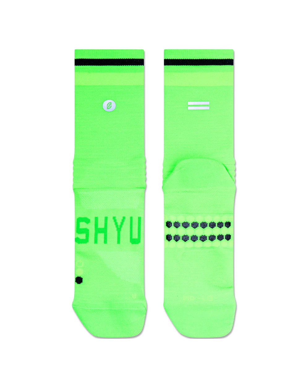 SHYU Racing Socks Crew - Acid / Green / Black