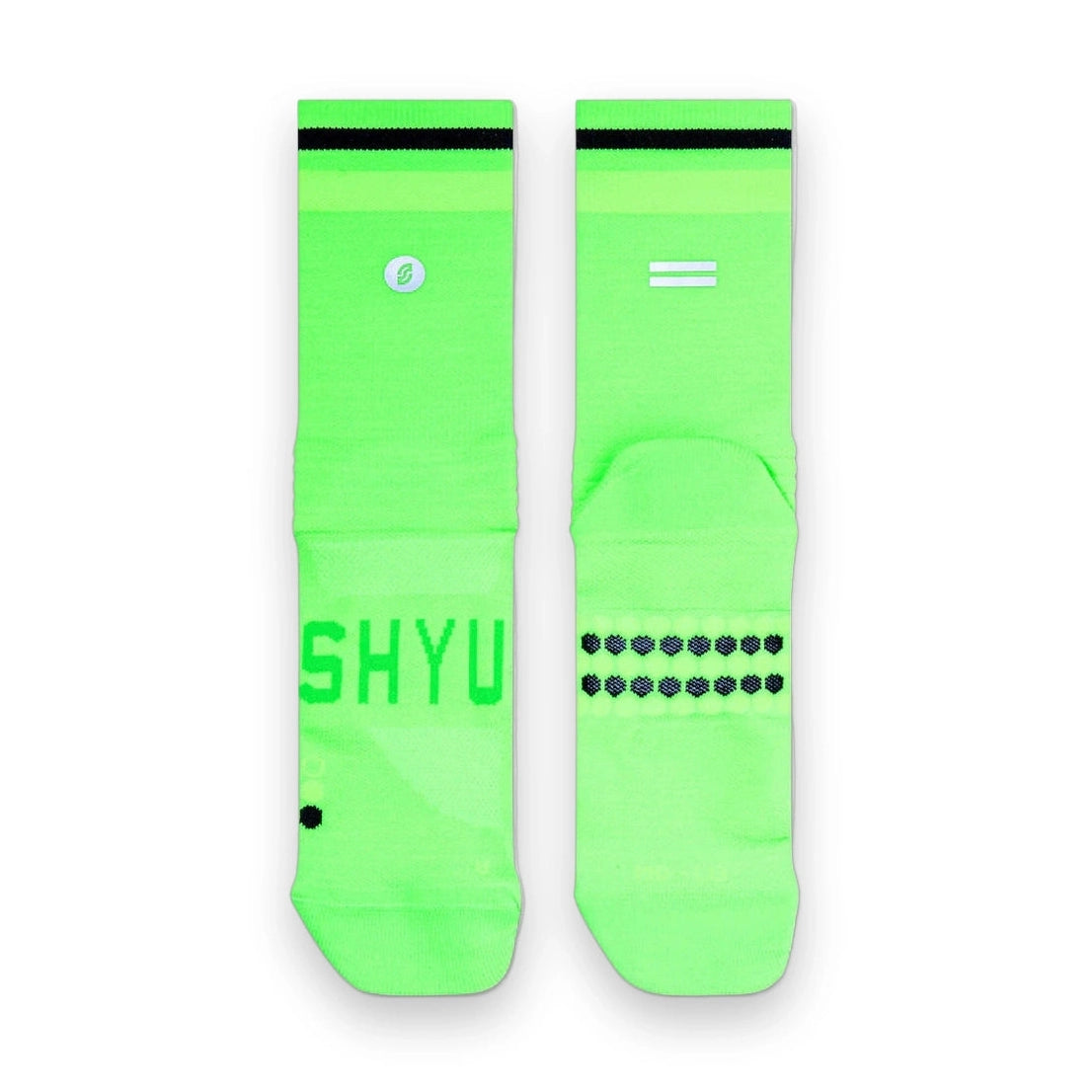 SHYU Racing Socks Crew - Acid / Green / Black
