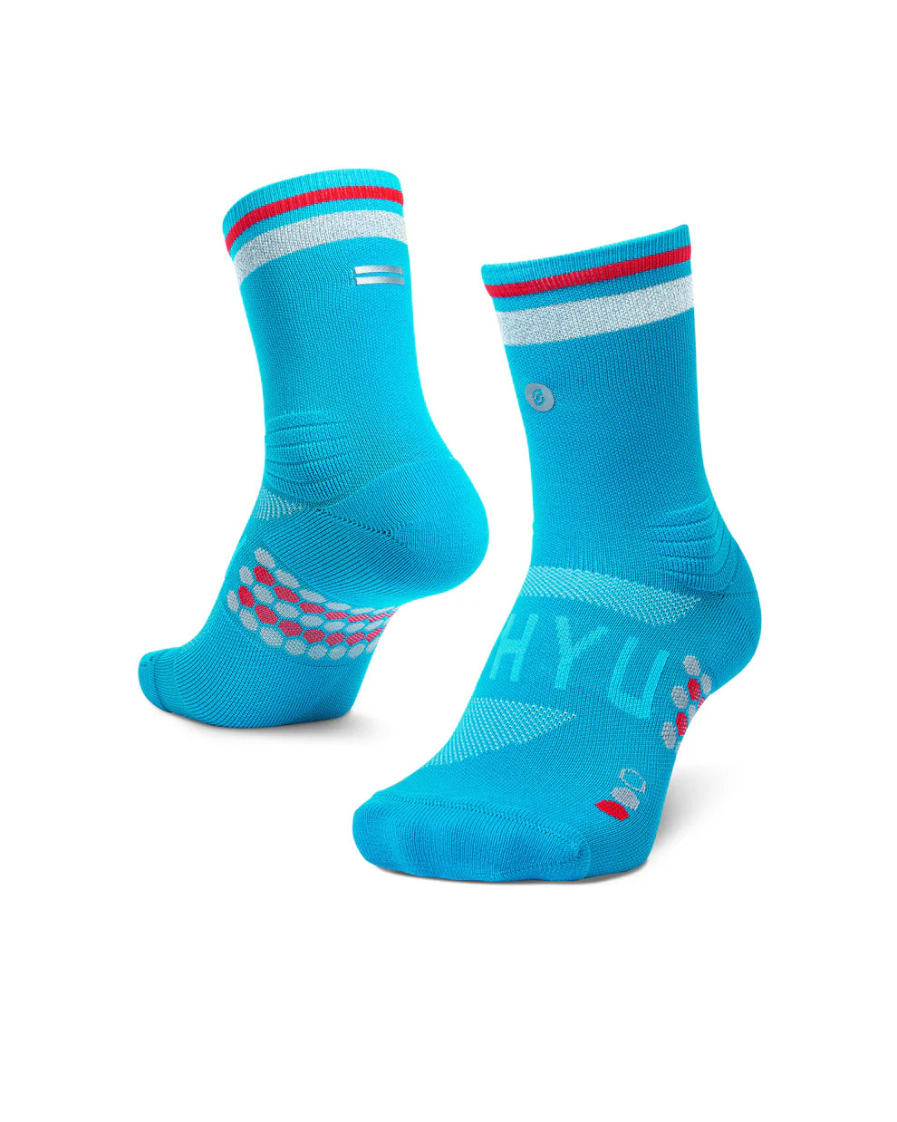 SHYU Racing Socks Crew - Sapphire / Chrome / Red