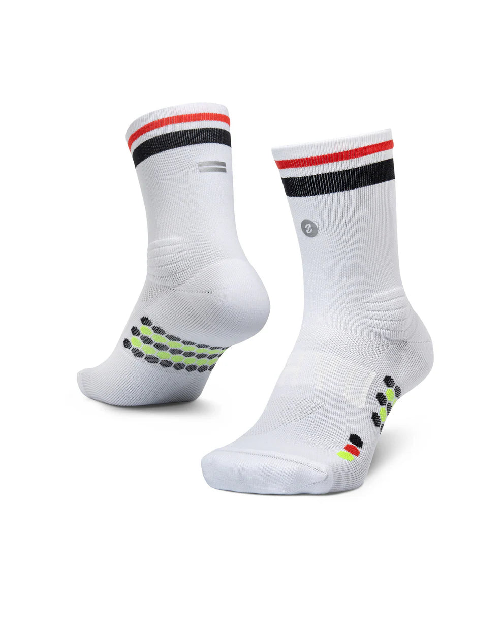 SHYU Racing Socks Crew - White / Black / Red