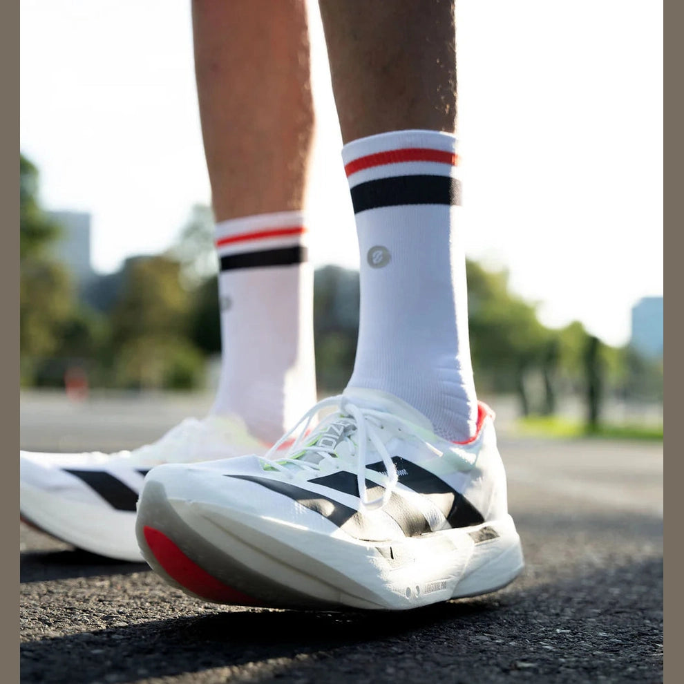 SHYU Racing Socks Crew - White / Black / Red