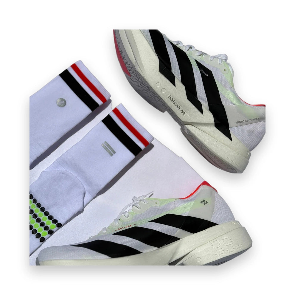 SHYU Racing Socks Crew - White / Black / Red
