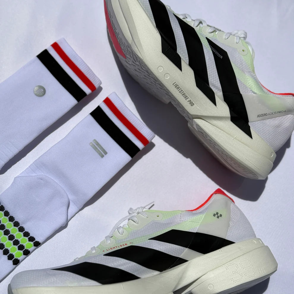 SHYU Racing Socks Crew - White / Black / Red