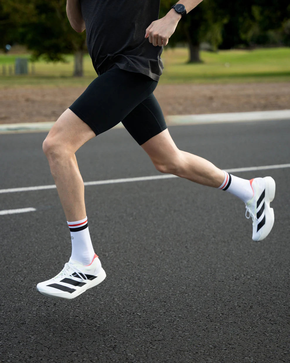 SHYU Racing Socks Crew - White / Black / Red