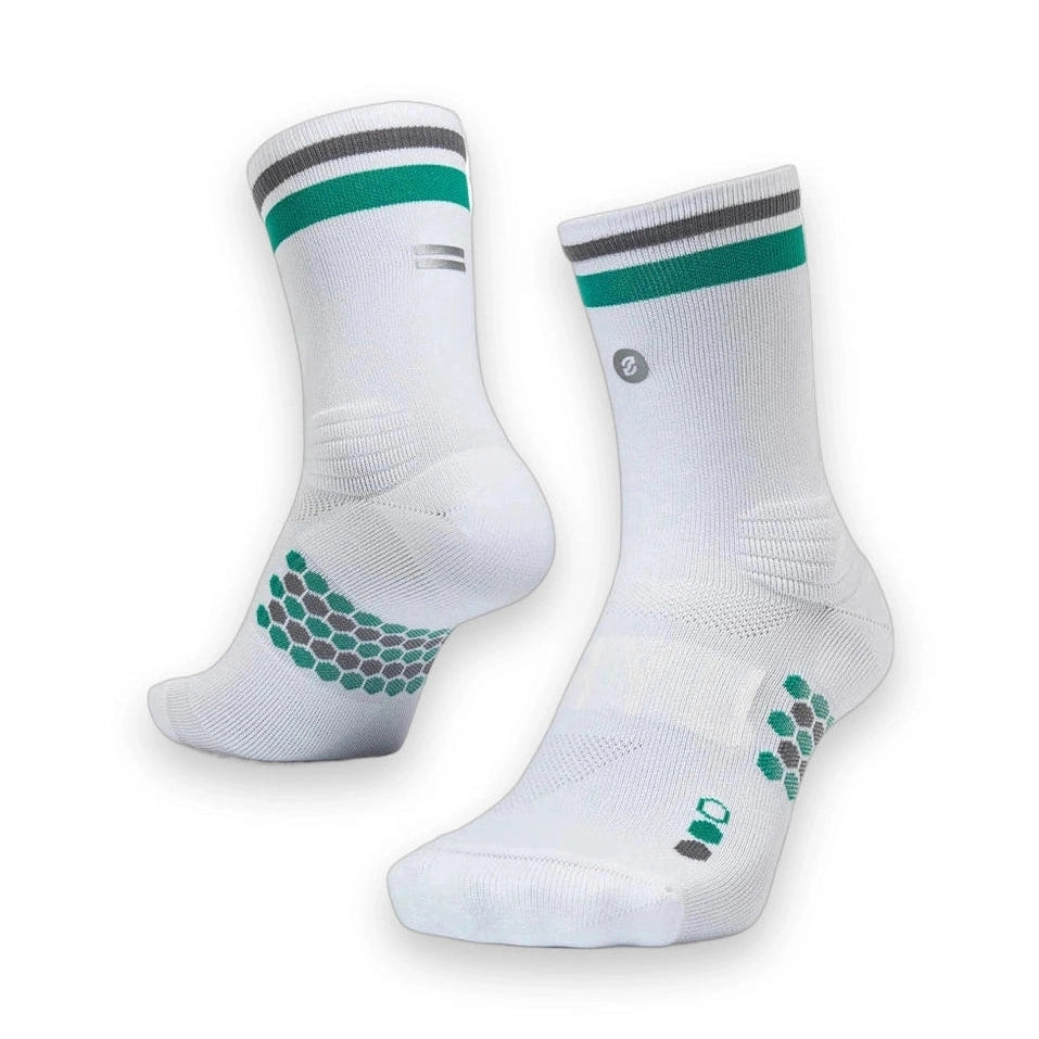 SHYU Racing Socks Crew - White / Teal / Carbon