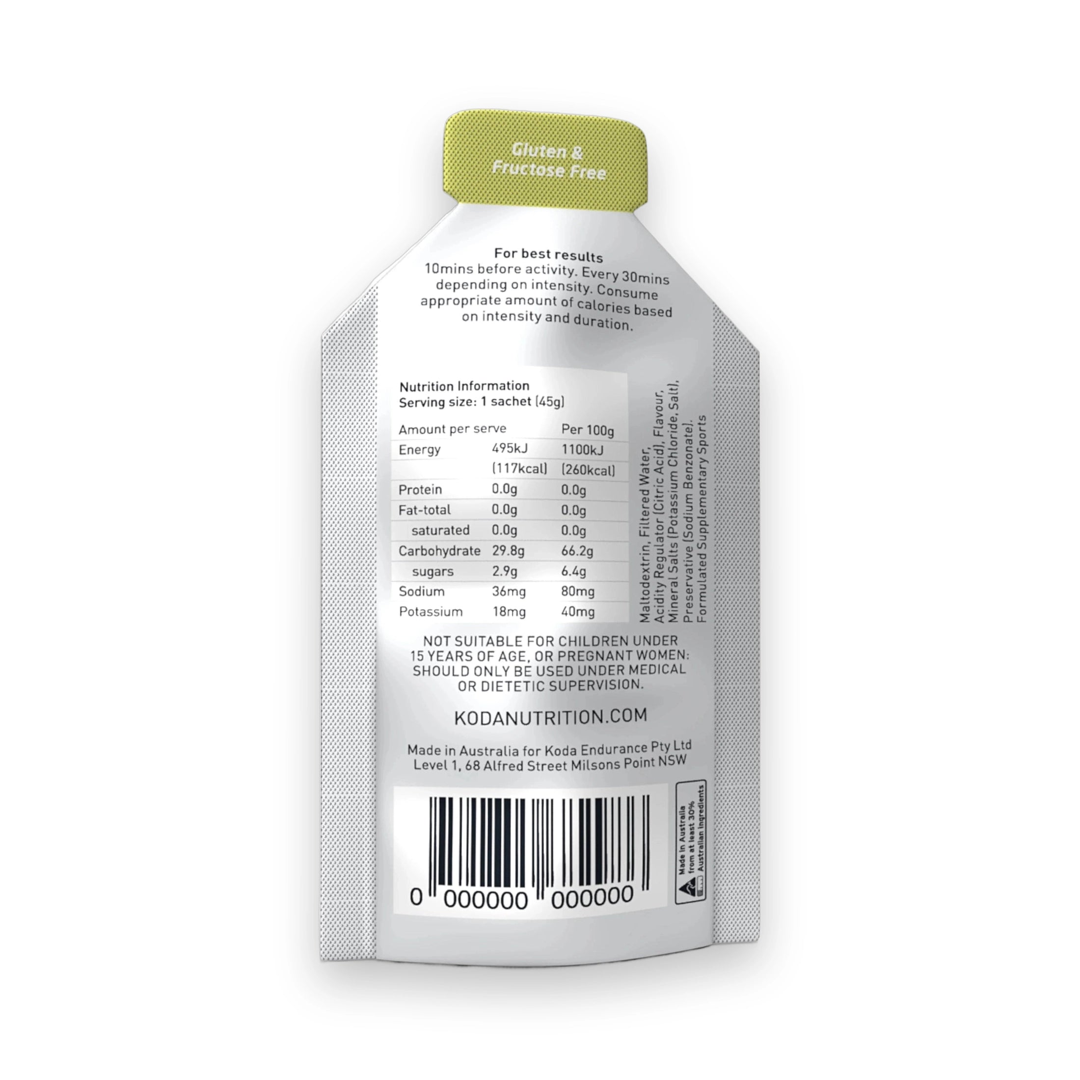 KODA Energy Gel - Lemon Lime