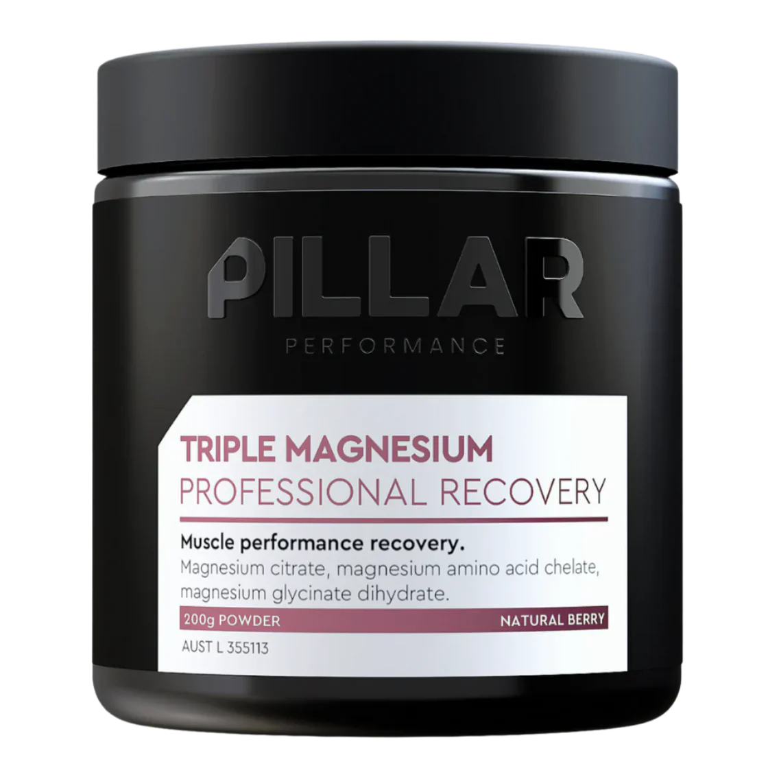 PILLAR Performance Triple Magnesium Professional Recovery 200g Bag - Natural Berry