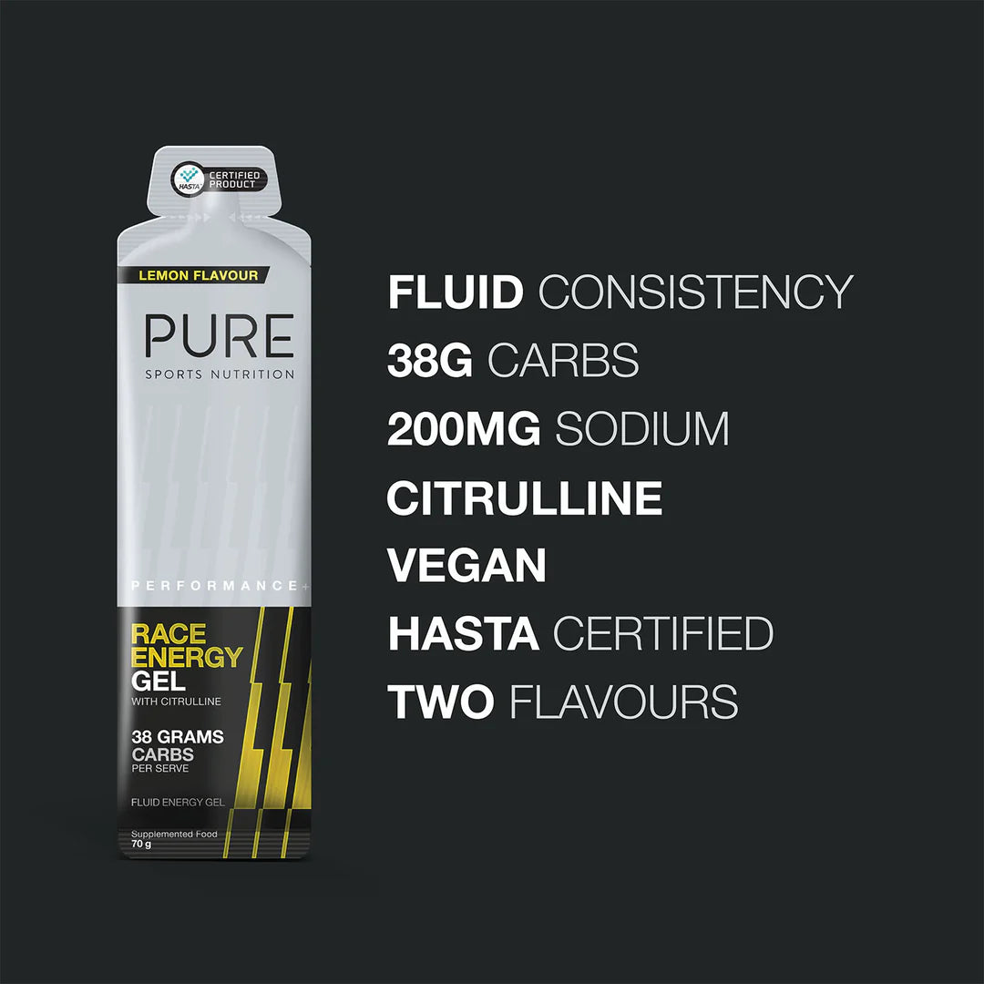 PURE Performance Plus Race Energy Gel 70g - Lemon