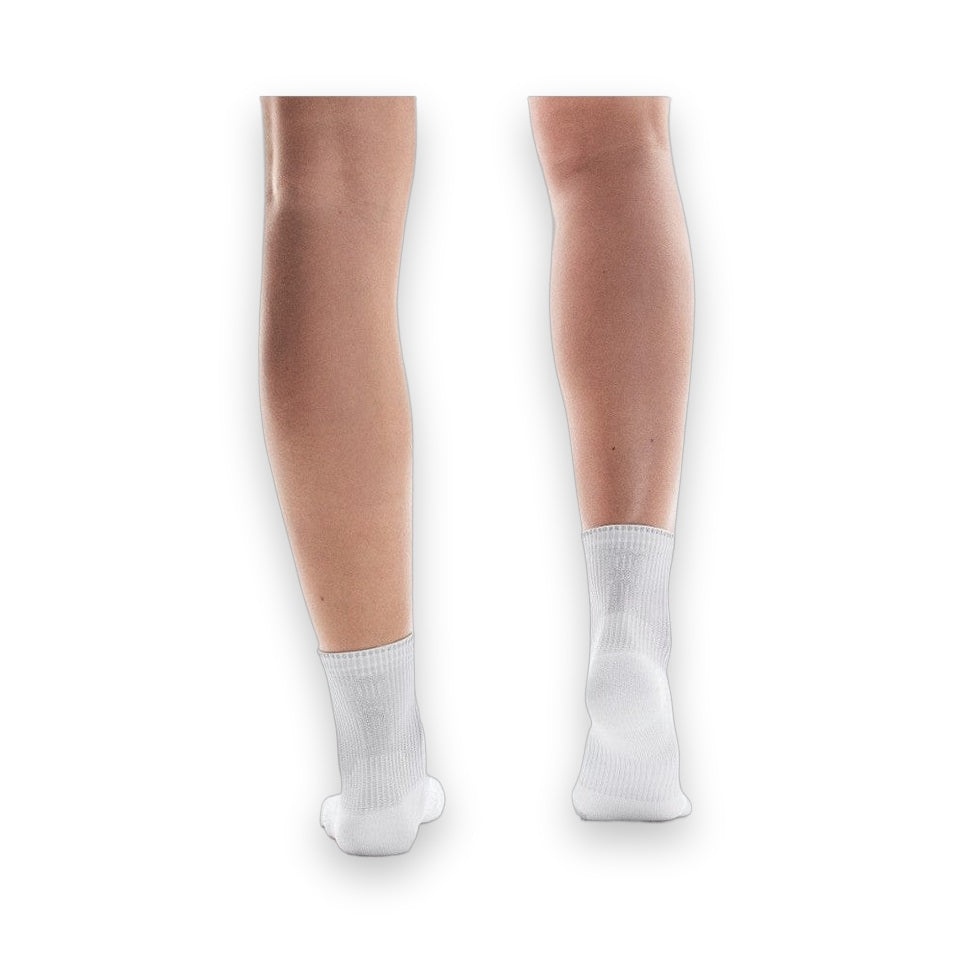 On Performance Run Sock Mid - White / Glacier