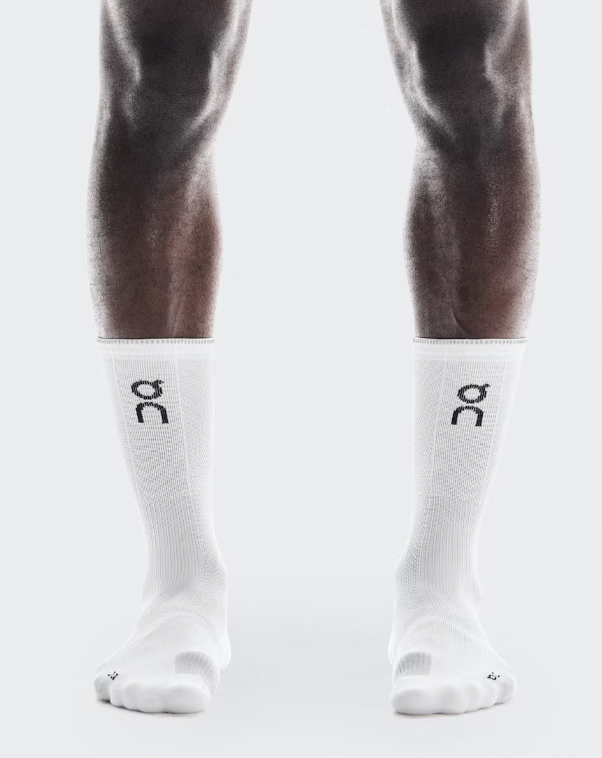 On Performance Run Sock High - White / Glacier
