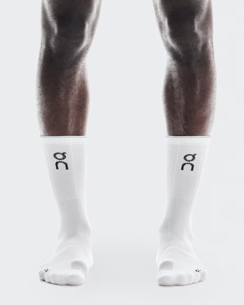 On Performance Run Sock High - White / Glacier