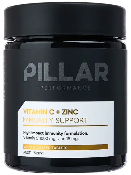 Pillar Performance Vitamin C + Zinc - 60 Tablets