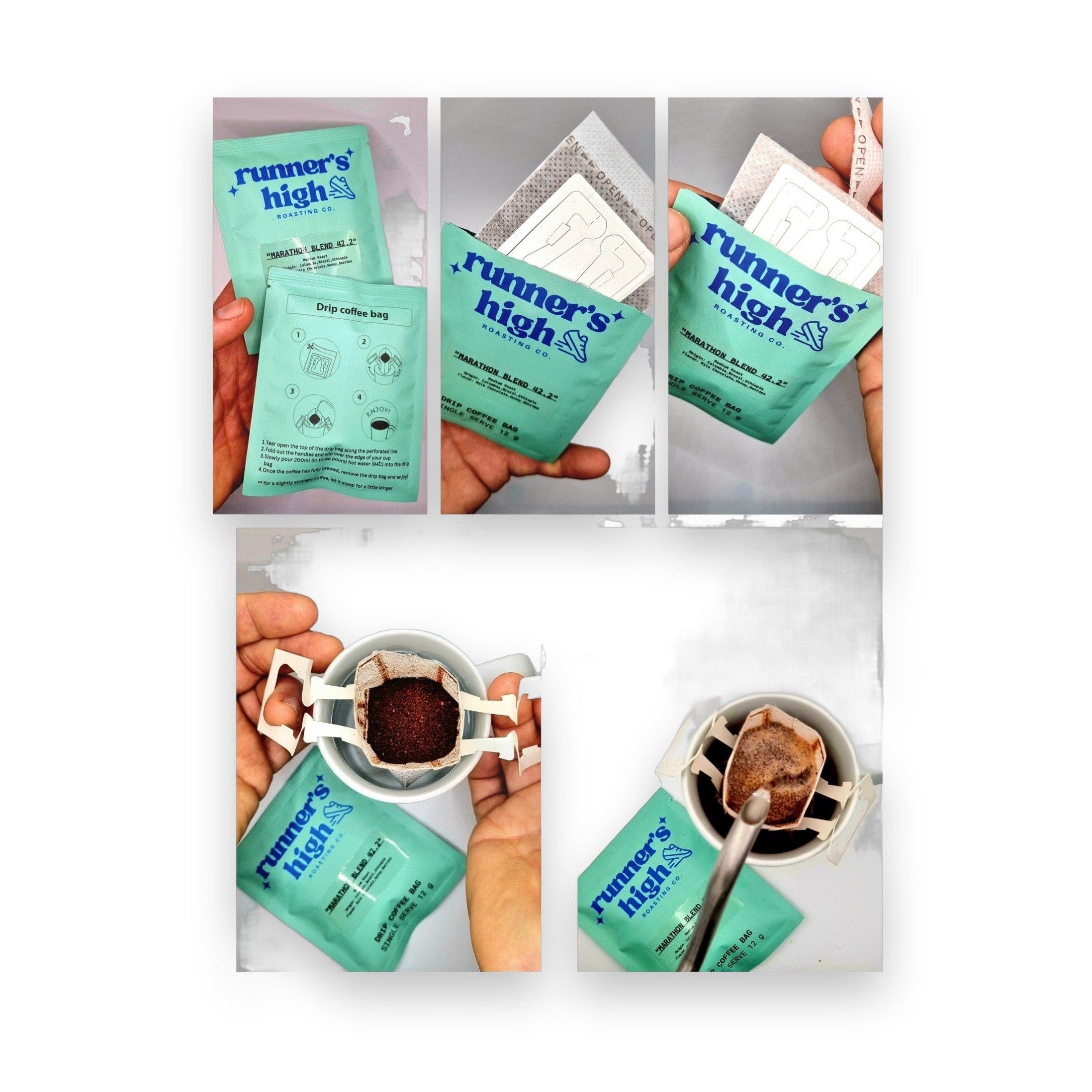 Runner’s High Roasting Co - The "Pour-formance" Drip Bags - Marathon Blend 42.2
