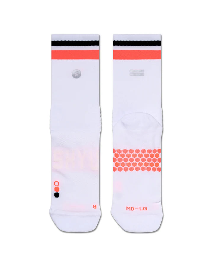 SHYU Racing Socks Crew - White / Scarlet / Black