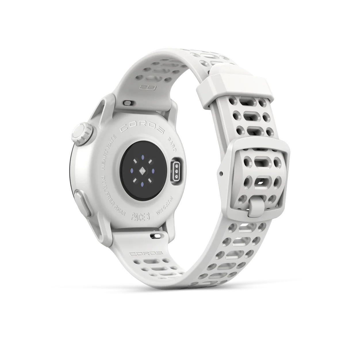 Coros Pace 3 GPS Sportswatch - White / Silicone Band