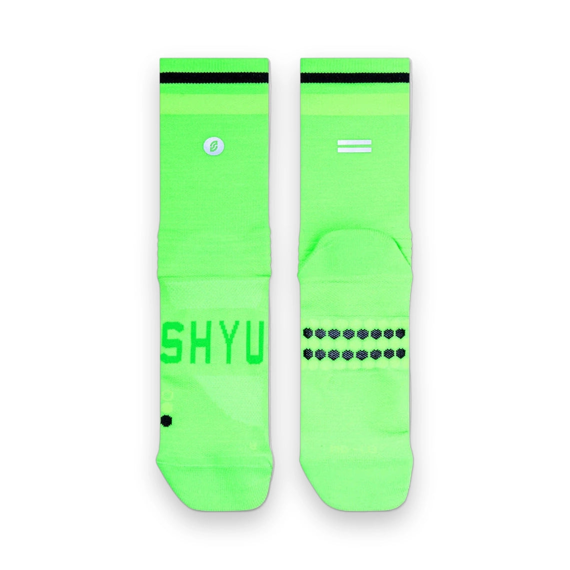 SHYU Racing Socks Crew - Acid / Green / Black