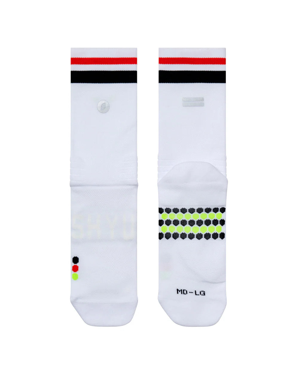 SHYU Racing Socks Crew - White / Black / Red