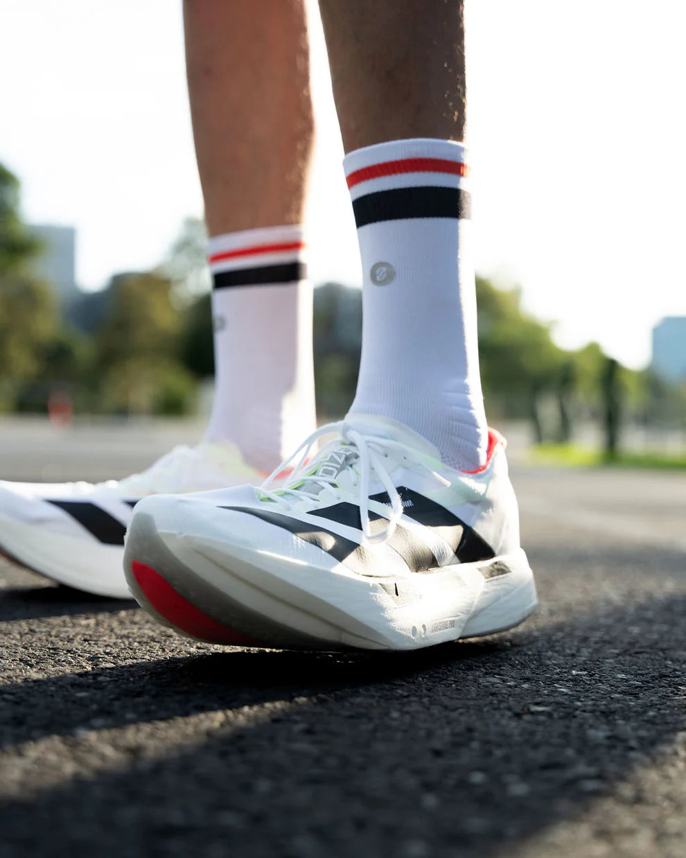 SHYU Racing Socks Crew - White / Black / Red