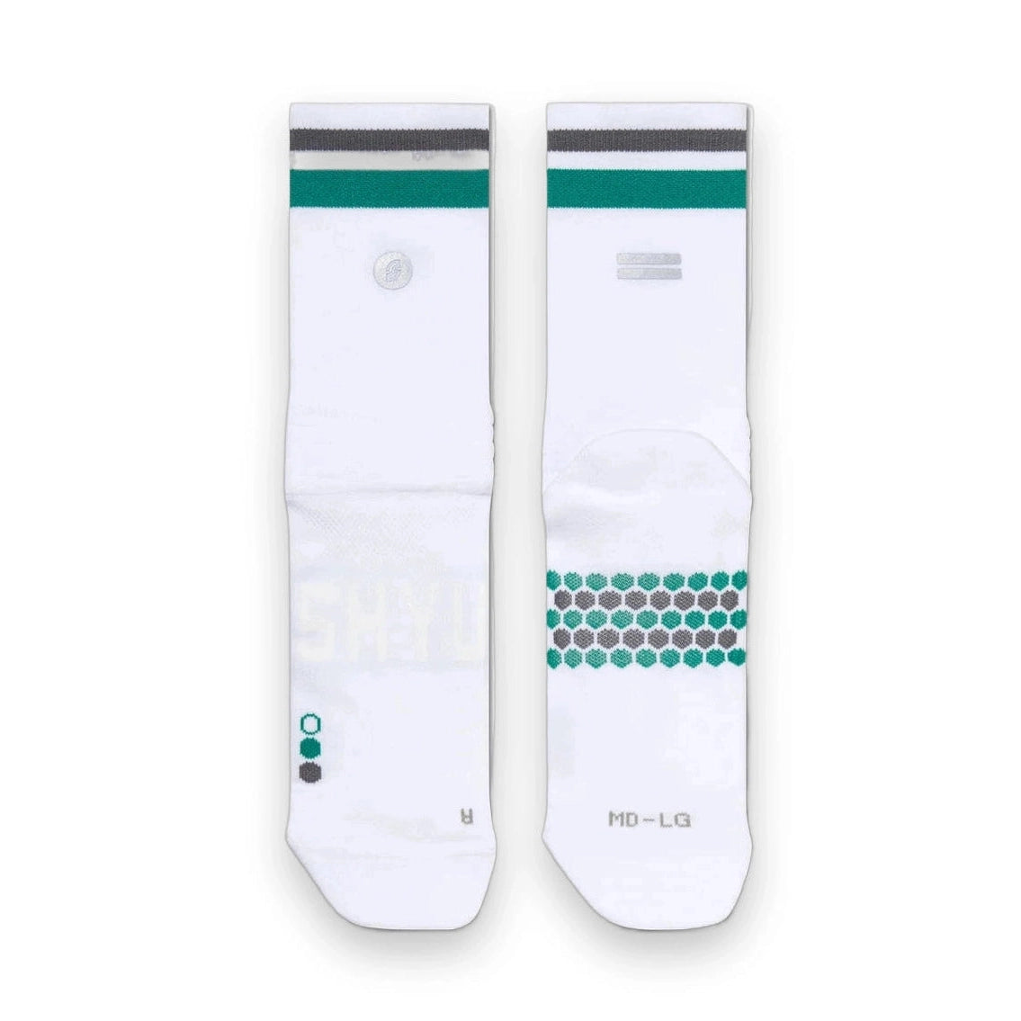 SHYU Racing Socks Crew - White / Teal / Carbon