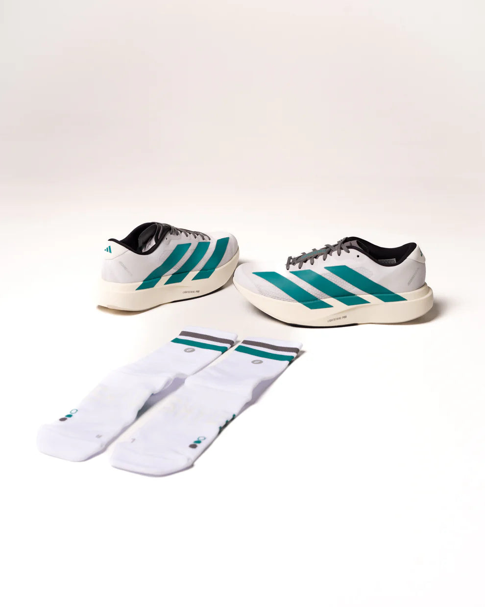 SHYU Racing Socks Crew - White / Teal / Carbon