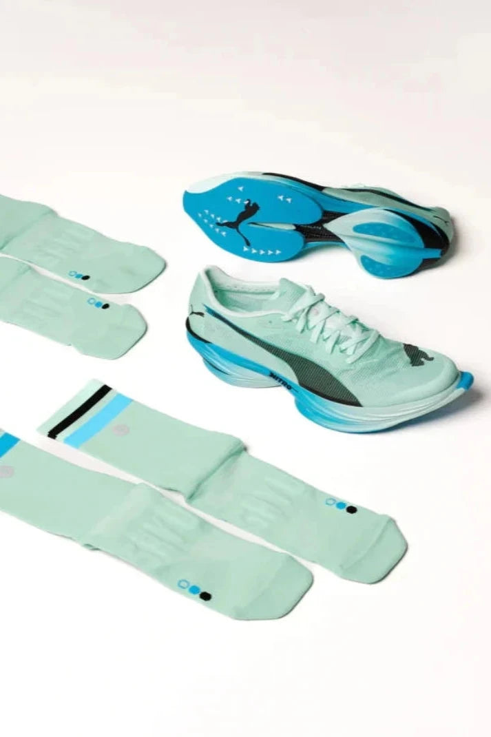 SHYU Racing Socks Crew - Aqua / Blue / Black