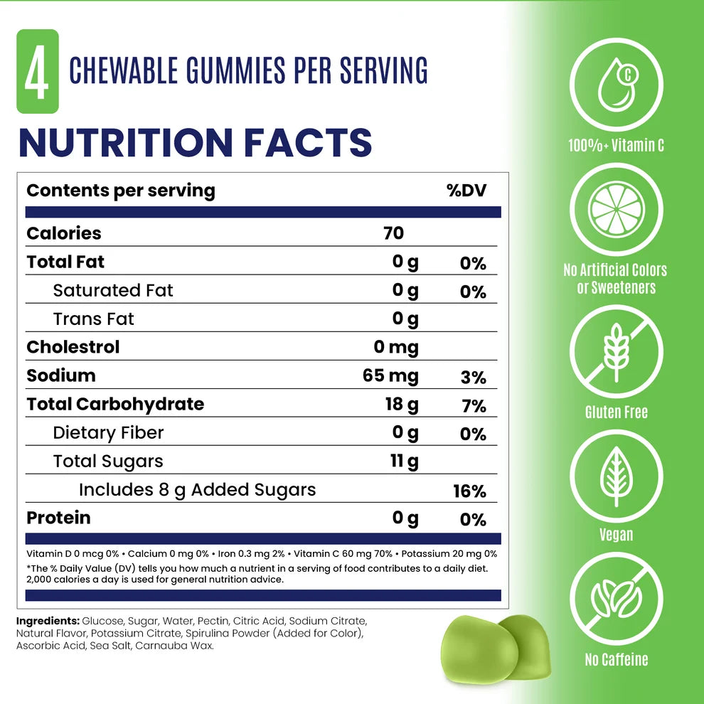 Salt Stick Energy Gummies - Green Apple