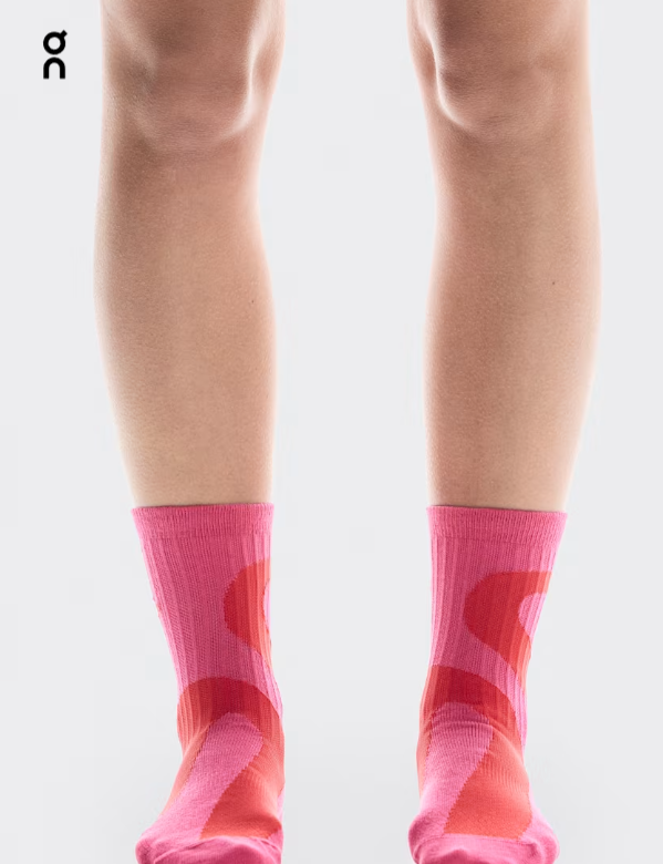 ON Liquid Logo Sock High - Limelight / Pink