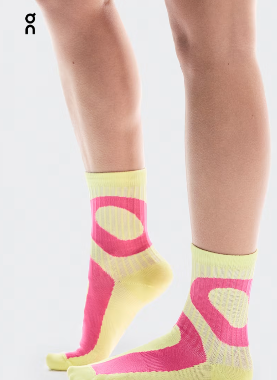 ON Liquid Logo Sock High - Limelight / Pink