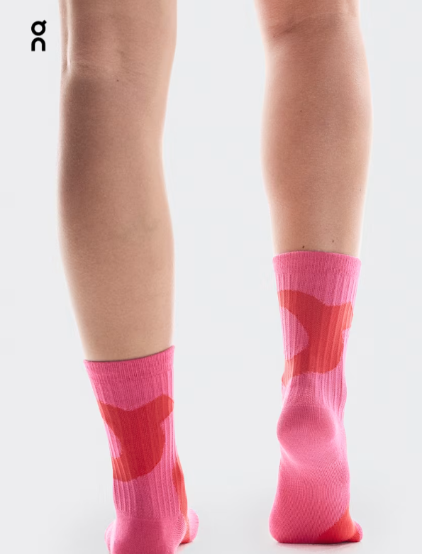 ON Liquid Logo Sock High - Limelight / Pink