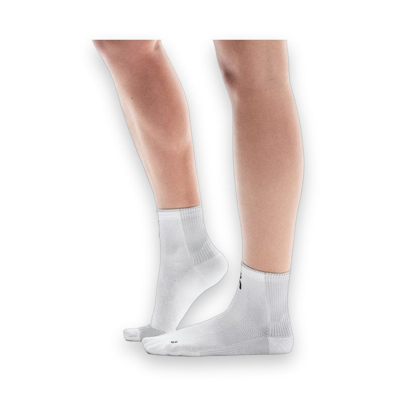 On Performance Run Sock Mid - White / Glacier