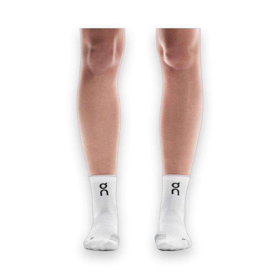 On Performance Run Sock Mid - White / Glacier