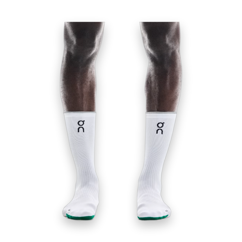 On Elite Run Sock High - White / Ivory