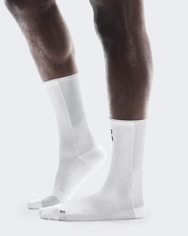 On Performance Run Sock High - White / Glacier