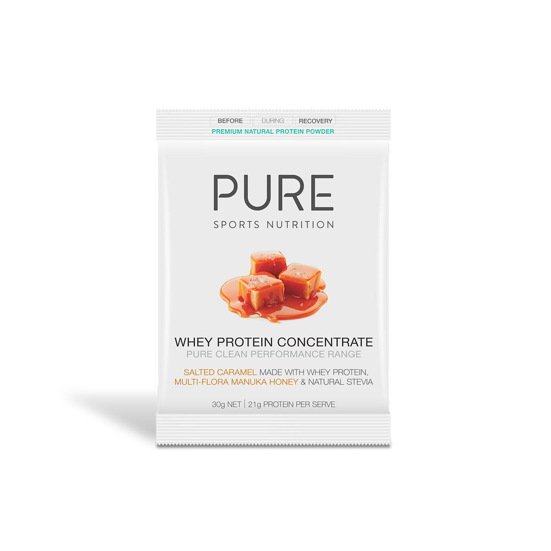 Pure Whey Protein Sachets - Salted Caramel & Multi Flora Manuka Honey