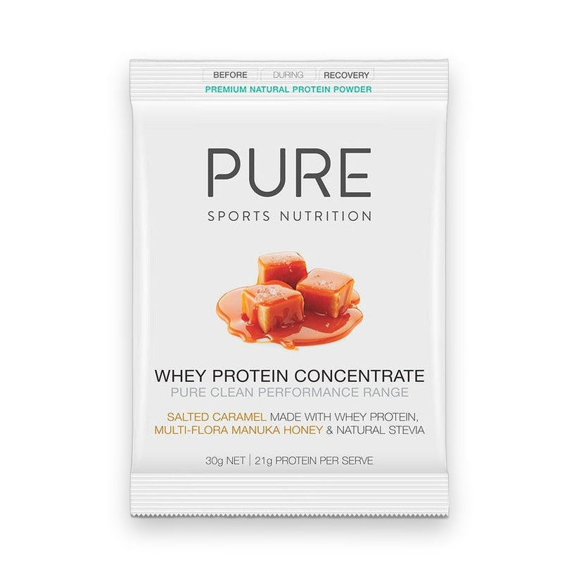 Pure Whey Protein Sachets - Salted Caramel & Multi Flora Manuka Honey
